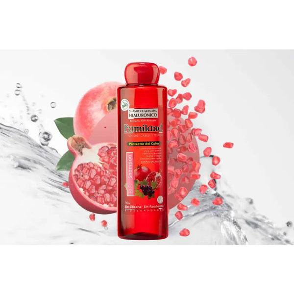 Shampoo Familand Bio 750 Ml Granada uva hialurónico bio sin sal