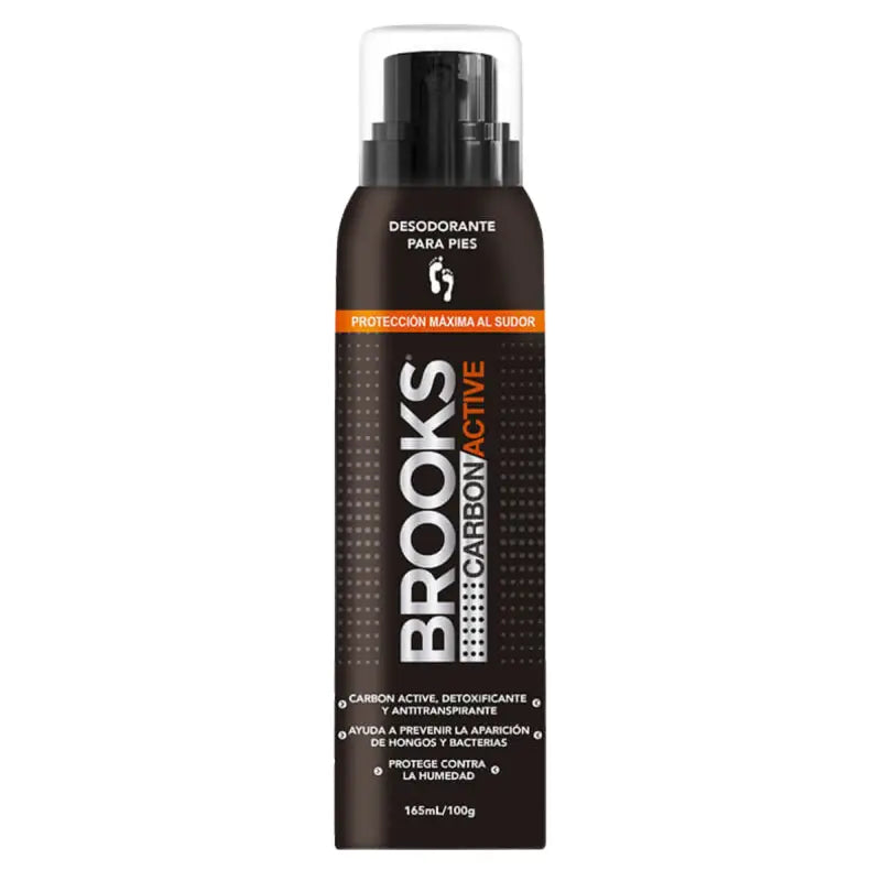 Brooks Carbón Active Talco Para Pies Desodorante Spray 100gr