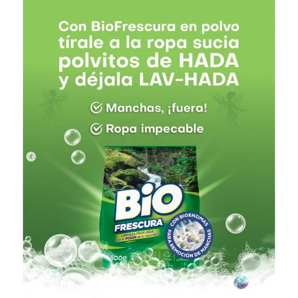 Detergente En Polvo Bio Frescura 800 Gr Bosque nativo