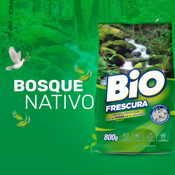 Detergente En Polvo Bio Frescura 800 Gr Bosque nativo