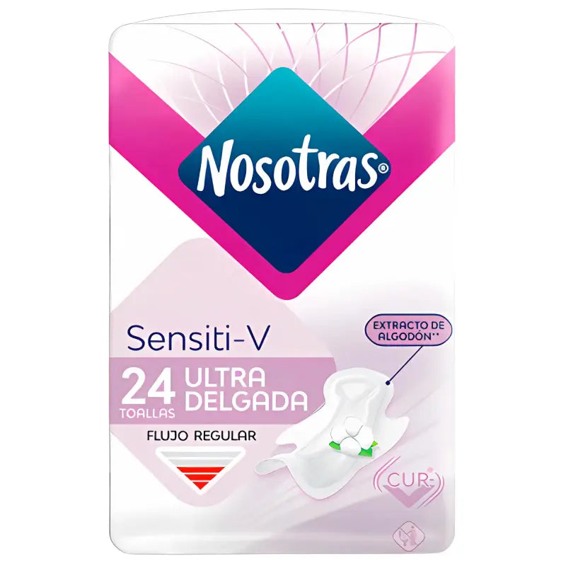 Toalla Higiénica Nosotras Ultra Invisible Sensiti-v 24 Un