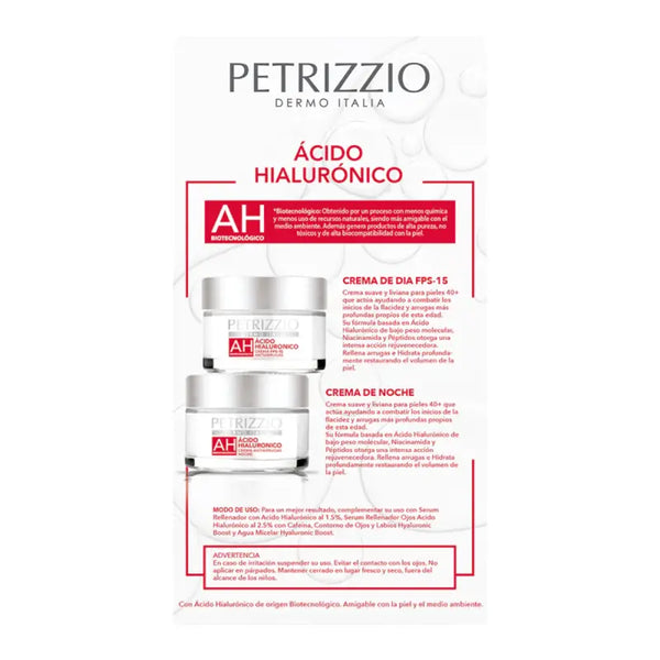 Petrizzio Set De Crema Antiarruga Día/noche Ácido Hialurónic