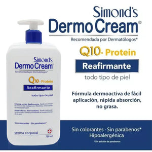 Simond's Dermo Cream Crema Corporal 750 Ml Neutro Q10 Protein