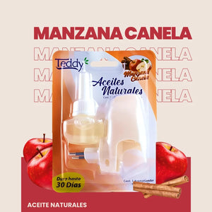 Ambiental Eléctrico Teddy Aparato + Repuesto Fragancia Manzana Canela