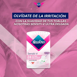 Toalla Higiénica Nosotras Ultra Invisible Sensiti-v 24 Un
