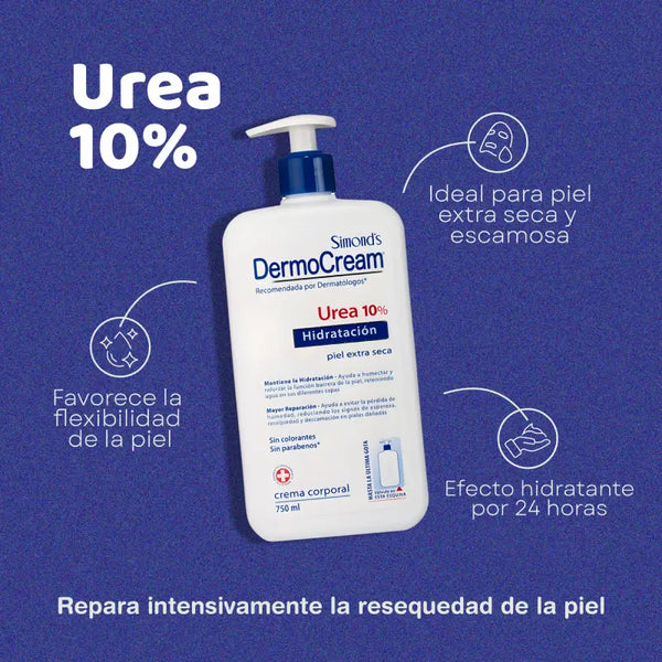 Simond's Dermo Cream Crema Corporal 750 Ml Neutro Urea 10
