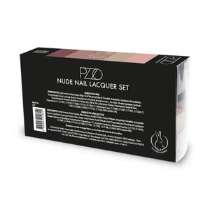 Petrizzio Pzzo Nail Lacquer Set Esmaltes De Uñas X5 Tono Nude