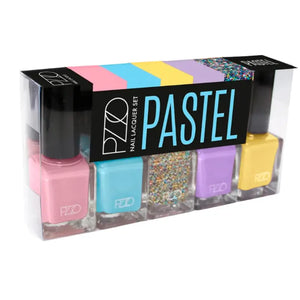 Petrizzio Pzzo Nail Lacquer Set Esmaltes De Uñas X5 Tono Pastel