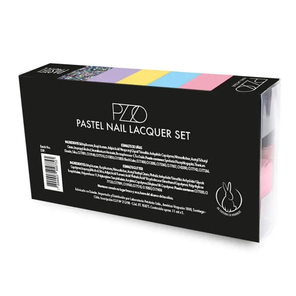 Petrizzio Pzzo Nail Lacquer Set Esmaltes De Uñas X5 Tono Pastel