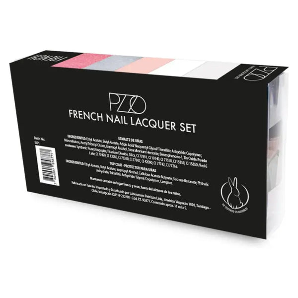 Petrizzio Pzzo Nail Lacquer Set Esmaltes De Uñas X5 Tono French