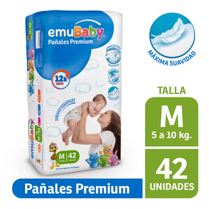 Pañales Emubaby Premium Talla M 42 Pañales