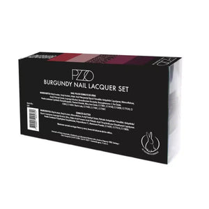 Petrizzio Pzzo Nail Lacquer Set Esmaltes De Uñas X5 Tono Burgundy