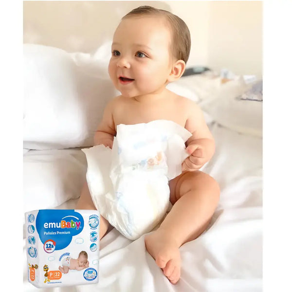 Pañales Emubaby Premium Talla P 22 unidades
