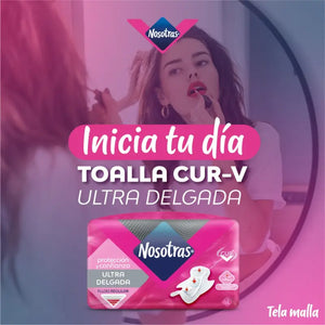 Toalla Higiénica Nosotras Ultra Invisible Tela Malla 16 Un