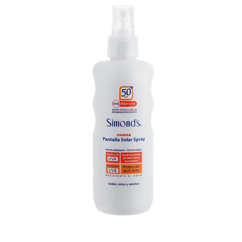 Simond's Pantalla Solar Spf50 Bebe Niños Adultos Spray 190ml