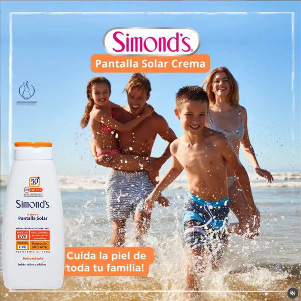 Simond's Pantalla Solar Spf50 Crema Bebe Niños Adultos 200ml