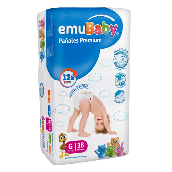 Pañales Emubaby Premium Talla G 38 Pañales