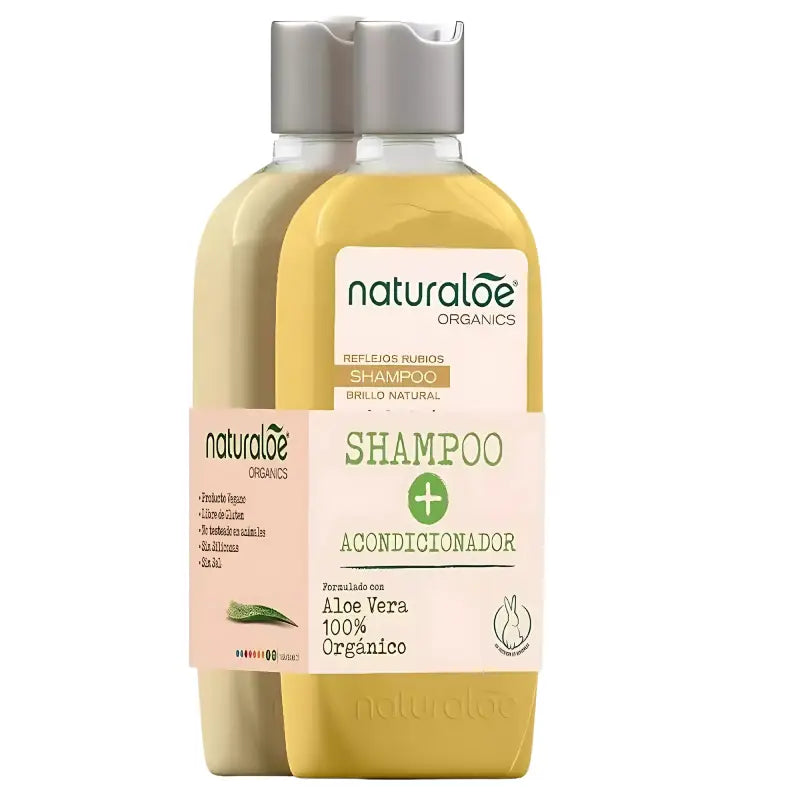 Naturaloe Shampoo + Acondicionador Reflejos Rubios 350ml