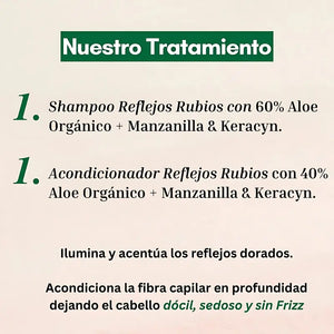 Naturaloe Shampoo + Acondicionador Reflejos Rubios 350ml