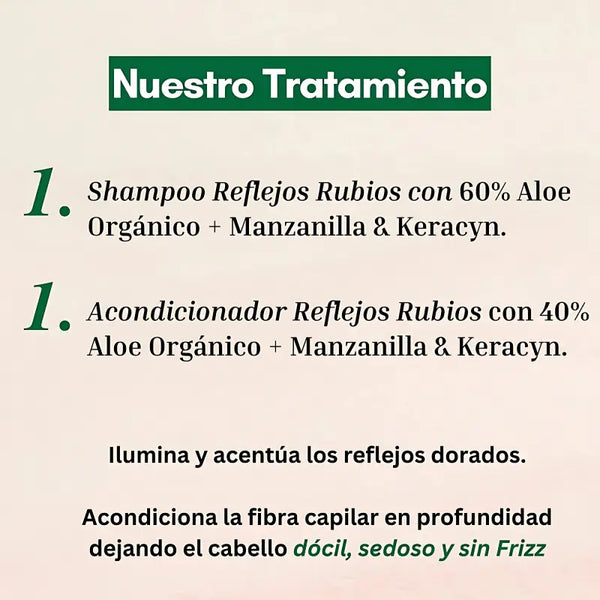 Naturaloe Shampoo + Acondicionador Reflejos Rubios 350ml