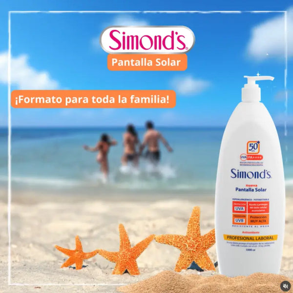 Simond's Pantalla Protector Solar Spf50+ Profesional 1000 Ml