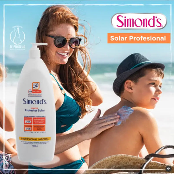 Simond's Pantalla Protector Solar Spf50+ Profesional 1000 Ml