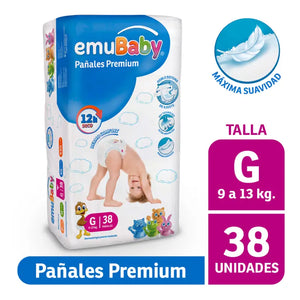 Pañales Emubaby Premium Talla G 38 Pañales