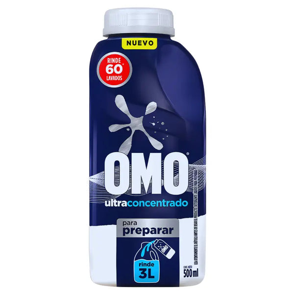 Omo Detergente Líquido Para Diluir 500 Ml Rinde 3lt