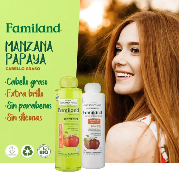 Shampoo Familand Bio 750 Ml Manzana papaya bio