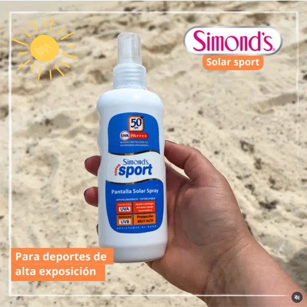 Simond's Sport Bloqueador Pantalla Solar Spf 50+ 190 Ml
