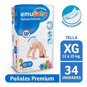 Pañales Emubaby Premium Talla XG 34 Pañales