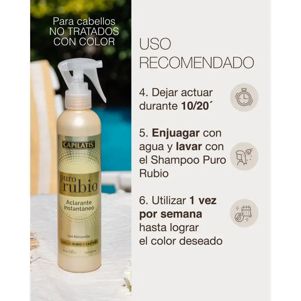 Capilatis Aclarante Instantáneo Puro Rubio 240 Ml