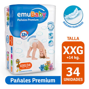 Pañales Emubaby Premium Talla XXG 34 Pañales