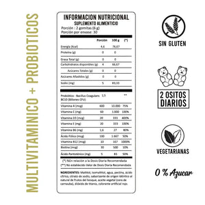 Perfect Bear Multivitamínico + Probióticos 60 Gomitas