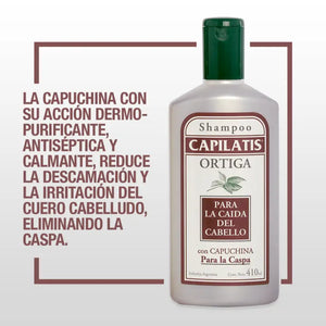 Capilatis Shampoo Ortiga Cabellos Con Caspa 410 Ml