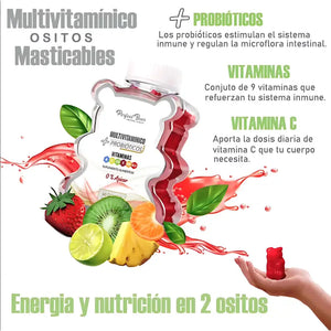 Perfect Bear Multivitamínico + Probióticos 60 Gomitas