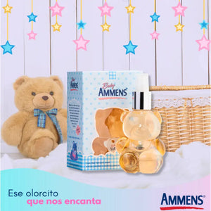 Ammens Baby Colonia Para Bebe Oso Spray 190 Ml Celeste