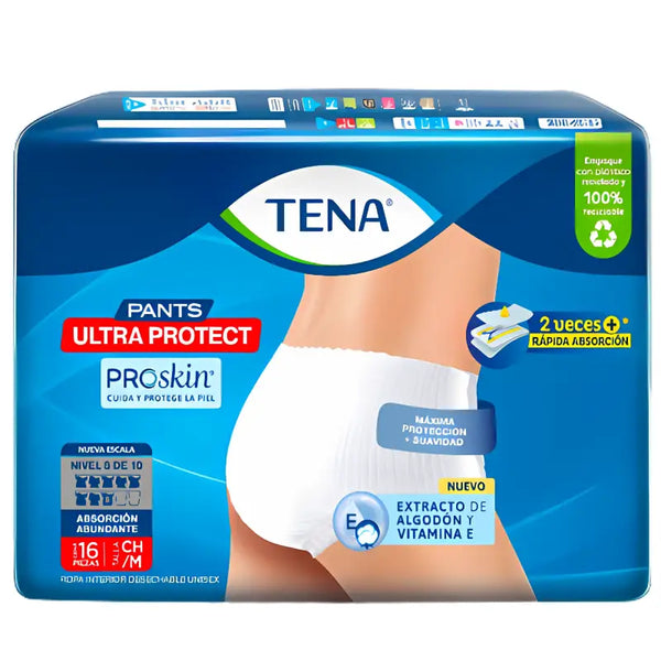 Tena Pants Ultra Protect Pañal Ropa Interior x16 Talla