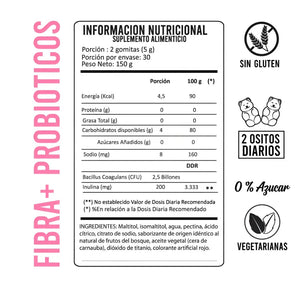 Perfect Bear Fibra + Probióticos 0% Azúcar 60 Gomitas