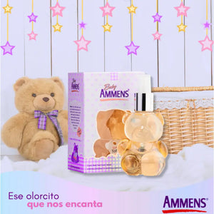 Ammens Baby Colonia Para Bebe Oso Spray 190 Ml Rosado
