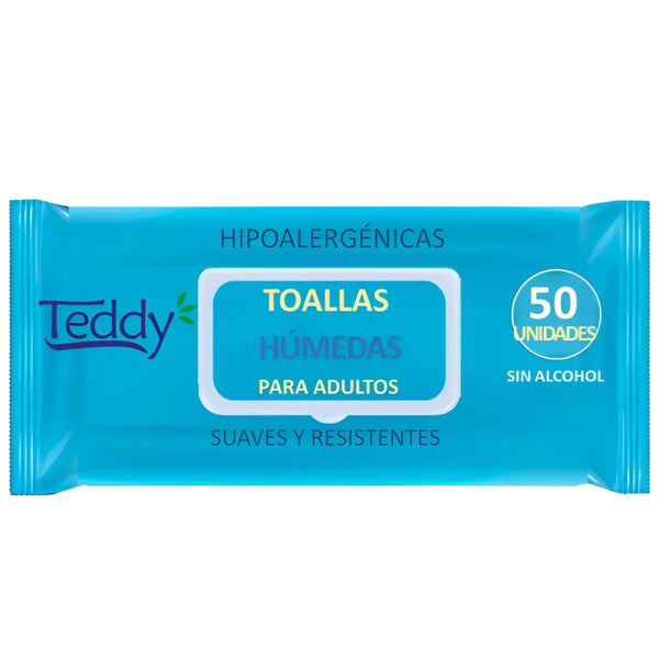Toallas Húmedas Para Adulto Hipoalergénicas Teddy De 50 Un