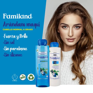 Shampoo Familand Bio 750 Ml Arándano maqui bio sin sal