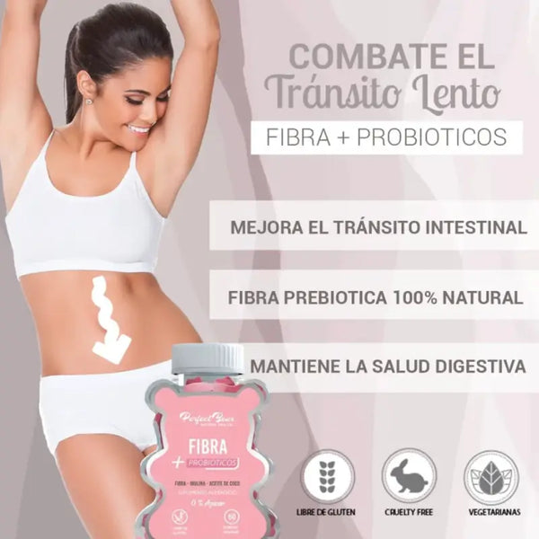 Perfect Bear Fibra + Probióticos 0% Azúcar 60 Gomitas