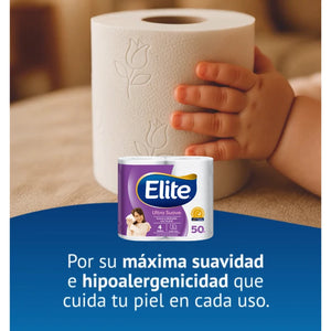 Papel Higiénico Elite Ultra 50 Metros Doble Hoja 4 Rollos