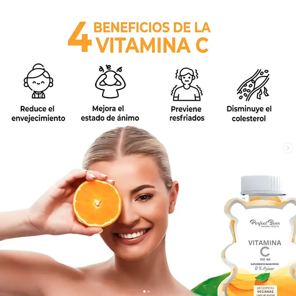 Perfect Bear Vitamina C 0% Azucar Sabor Naranja 60 Gomitas