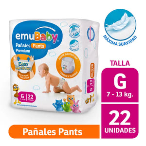 Pañal Emubaby Pants Premium Pull Up Talla G 22 unidades