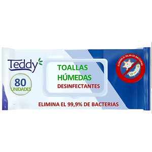 Toallas Húmedas Desinfectantes Teddy 80 Un