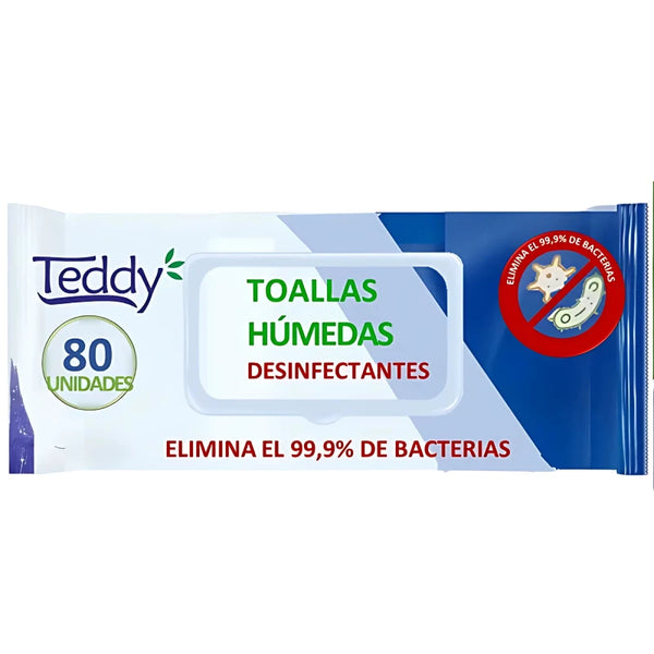 Toallas Húmedas Desinfectantes Teddy 80 Un