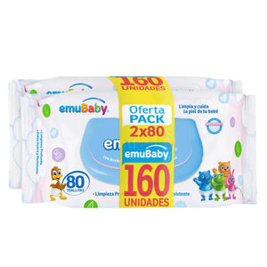 Toallitas Húmedas Emubaby Emuwipes Premium 160 Un