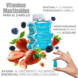 Perfect Bear Hair Nails & Skin Biotina Vitamina C 60 Gomitas